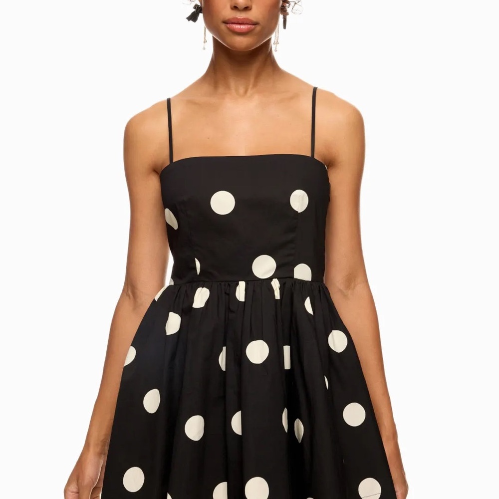 Ciao Lucia Black and White Polka Dot Mini Dress